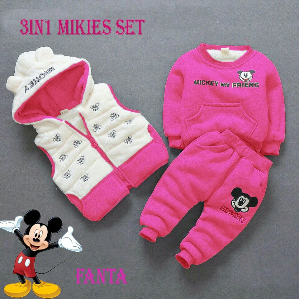 MGC 3IN MIKIES SET RO SETELAN ANAK PEREMPUAN BABYTERY MUDA ASLI IMPORT !!