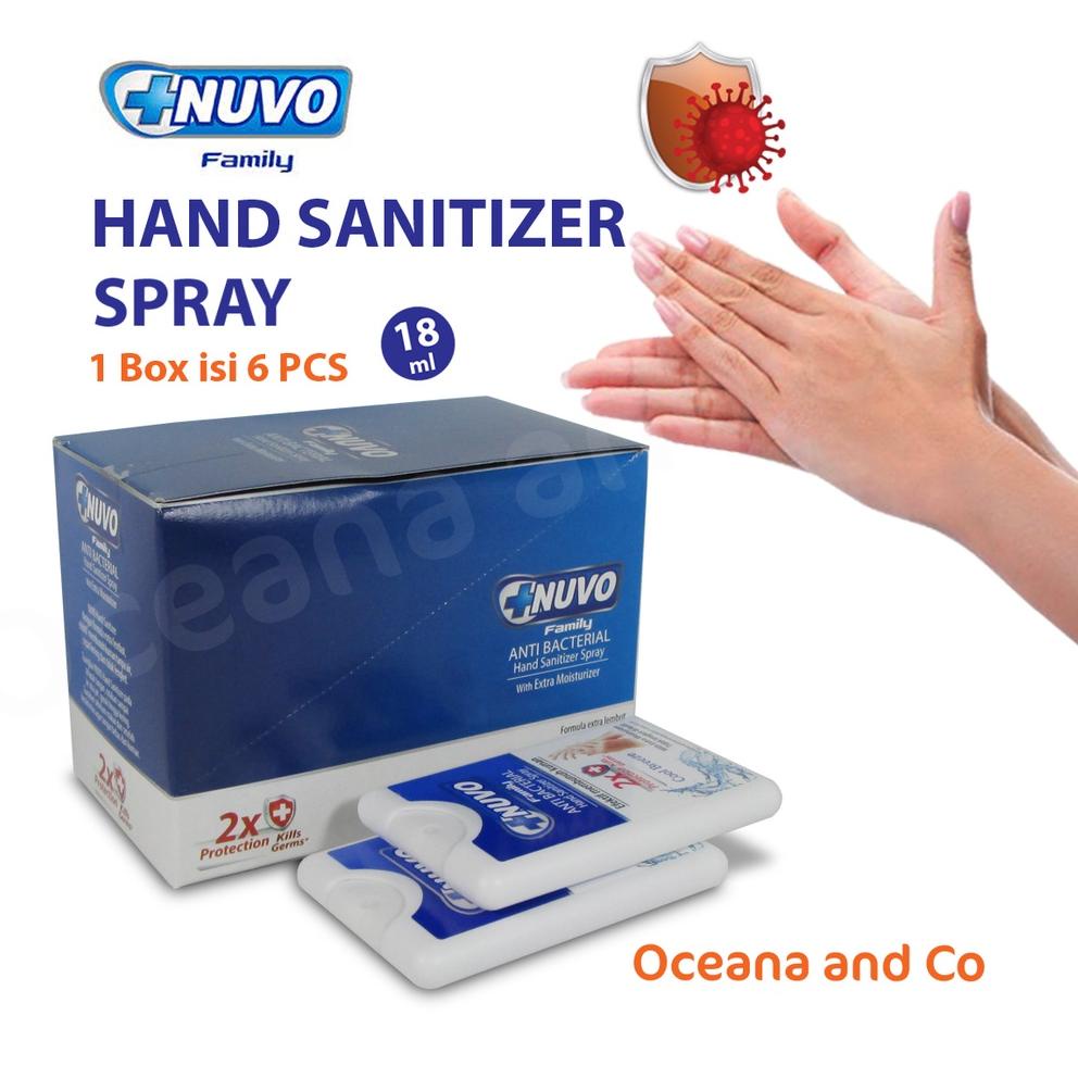 8.8 Brands Festival NUVO Hand Sanitizer Spray Pocket ORIGINAL 18 ml 1 BOX ISI 6 Pcs MURAH