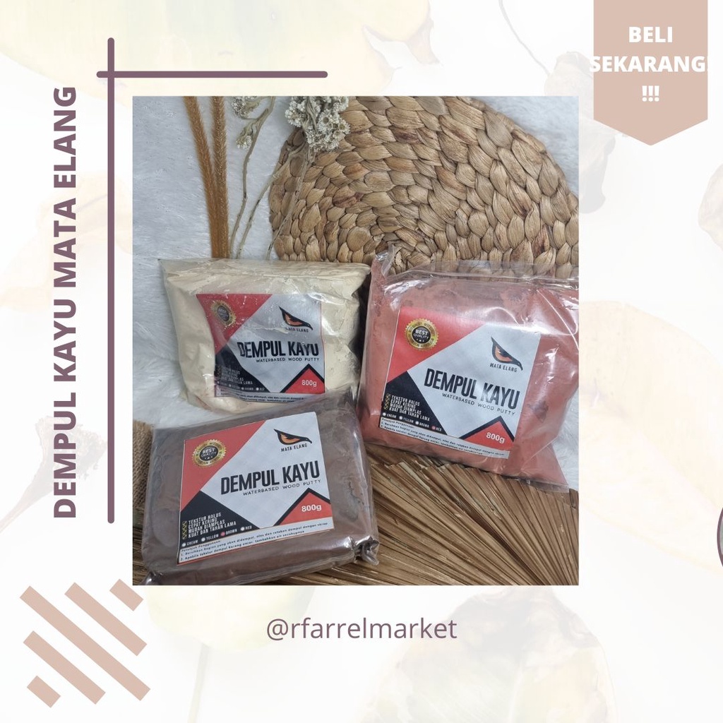 

Dempul Kayu (Wood Putty) Mata Elang / Dempul kayu mata elang 400 gr dan 800 gr / pebutp / penambal lubang kayu