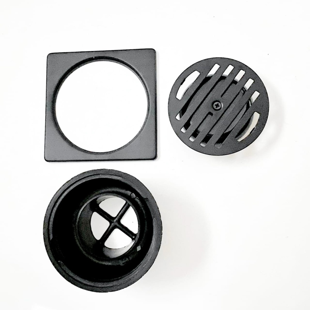 Saringan Got 4 Inch Hitam Murah KD010 Saringan Pembuangan air Kamar Mandi 3 inch Floor Drain Drainer BLack KDG