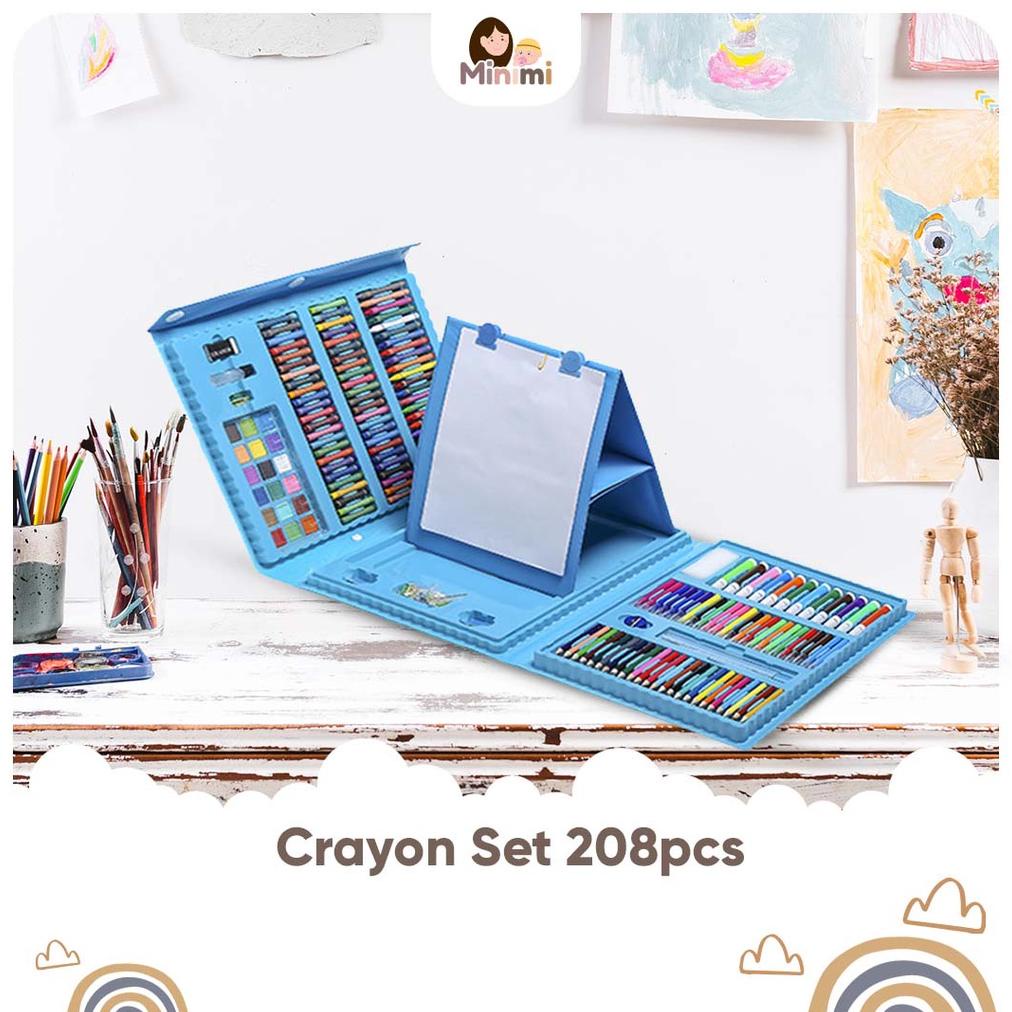 

BISA COD Minimi Crayon Mewarnai Alat Mewarnai Oil Pastel Anak Set Isi 208pcs Oil Pastel Crayon Cocok Untuk Kado
