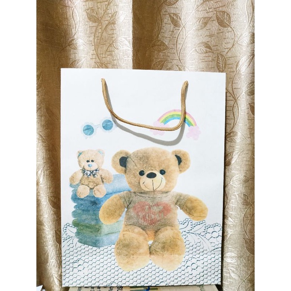 LK22 Paper Bag Besar Motif Beruang 37x27.8x10cm