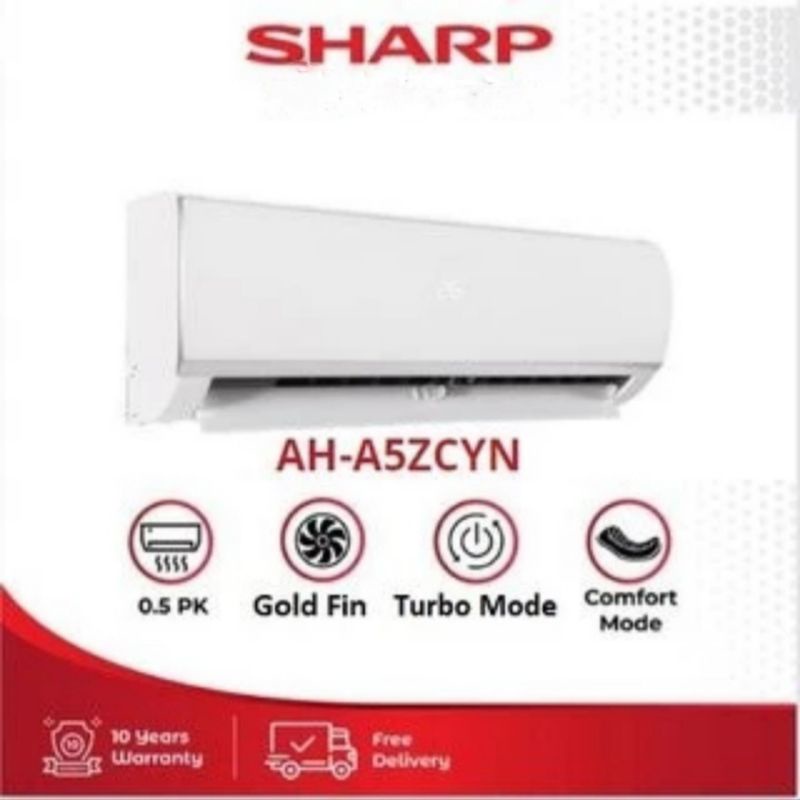 AC 1/2PK SHARP AH/AU-A5ZCY STANDAR LOW WATT GARANSI RESMI (KHUSUS BATAM SAJA)