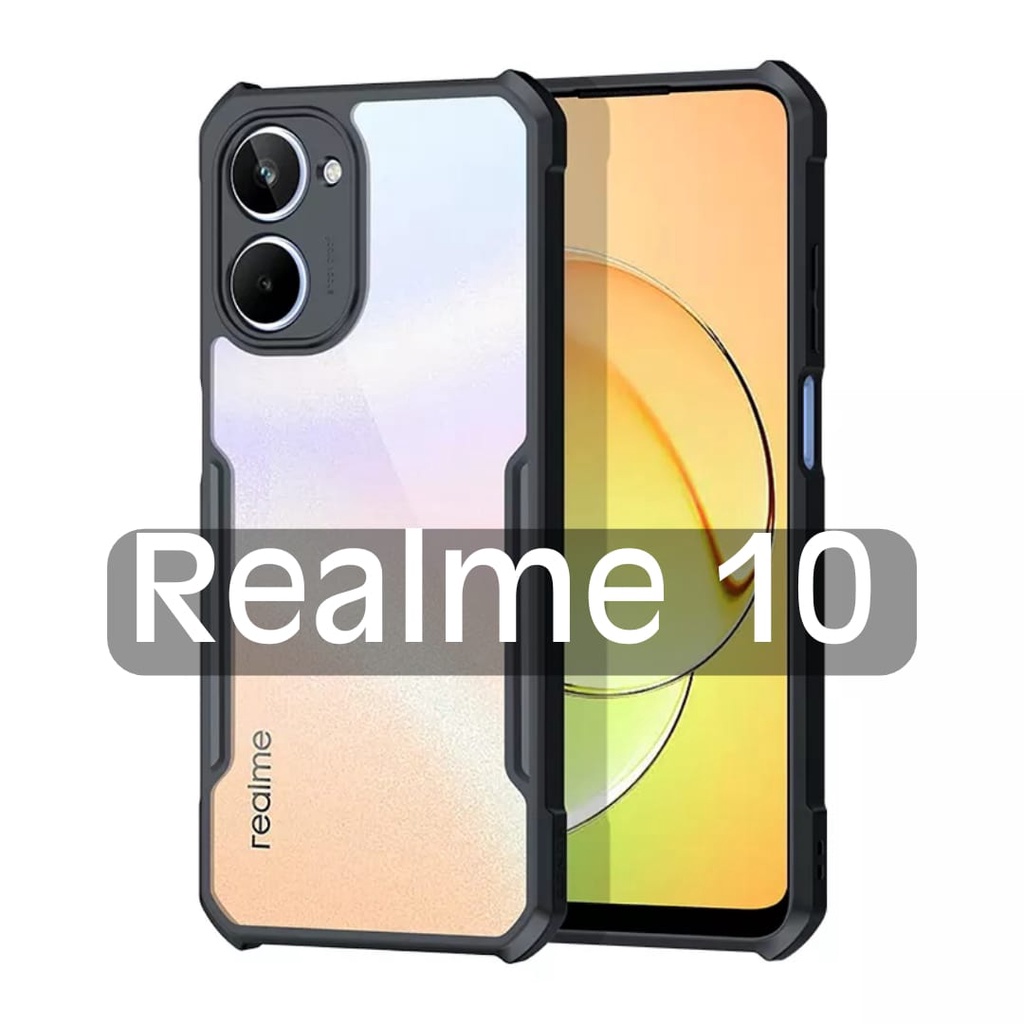 PROMO 3in1 REALME 10 Case Shockproof Xundd + Tempered Glass Anti Gores Kaca Free Camera Glass