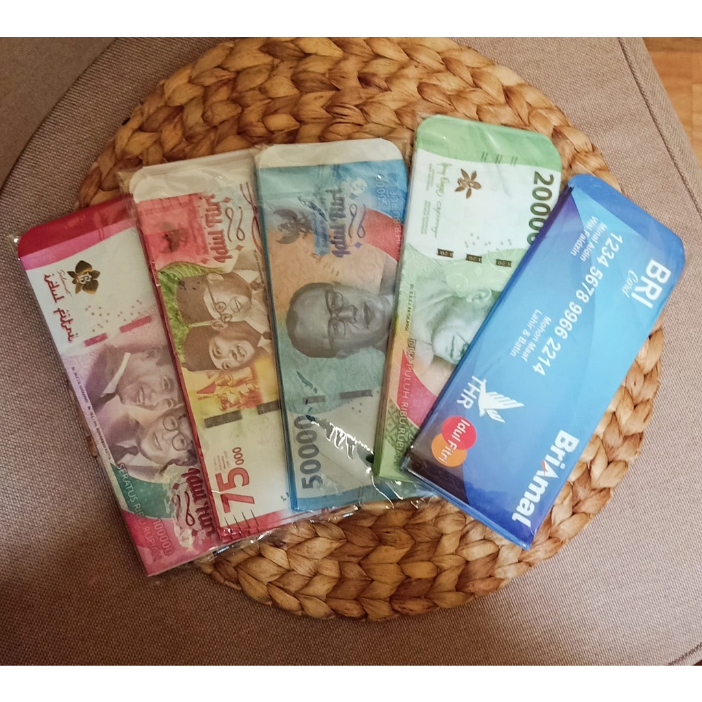 

Kindi_Store Isi 10 pcs Amplop Lebaran Ukuran Jumbo/Panjang Motif Uang Snack Siap pakai