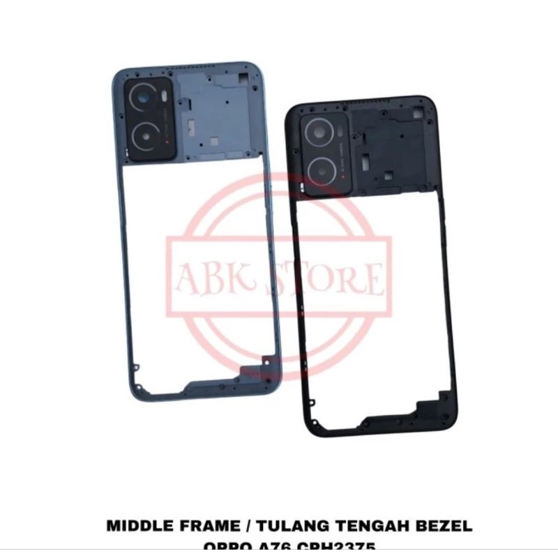 TULANG BEZZEL BEZEL TATAKAN DUDUKAN BACKDOOR OPPO A76 TUTUP MESIN ORIGINAL