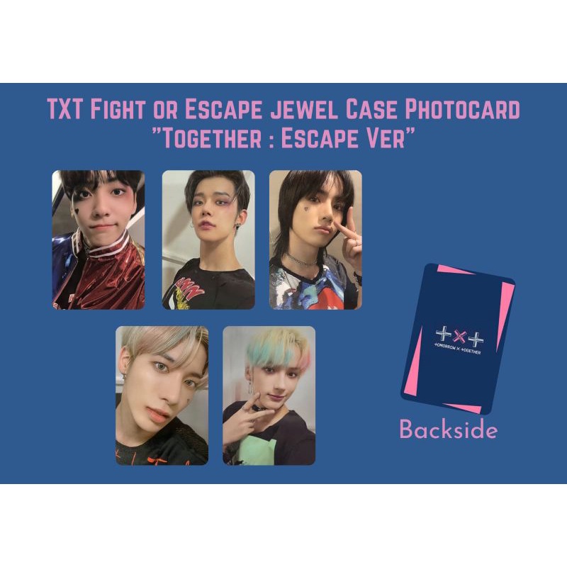 Tubatu (Txt) fight escape together Pc (Unofficial Photocard)
