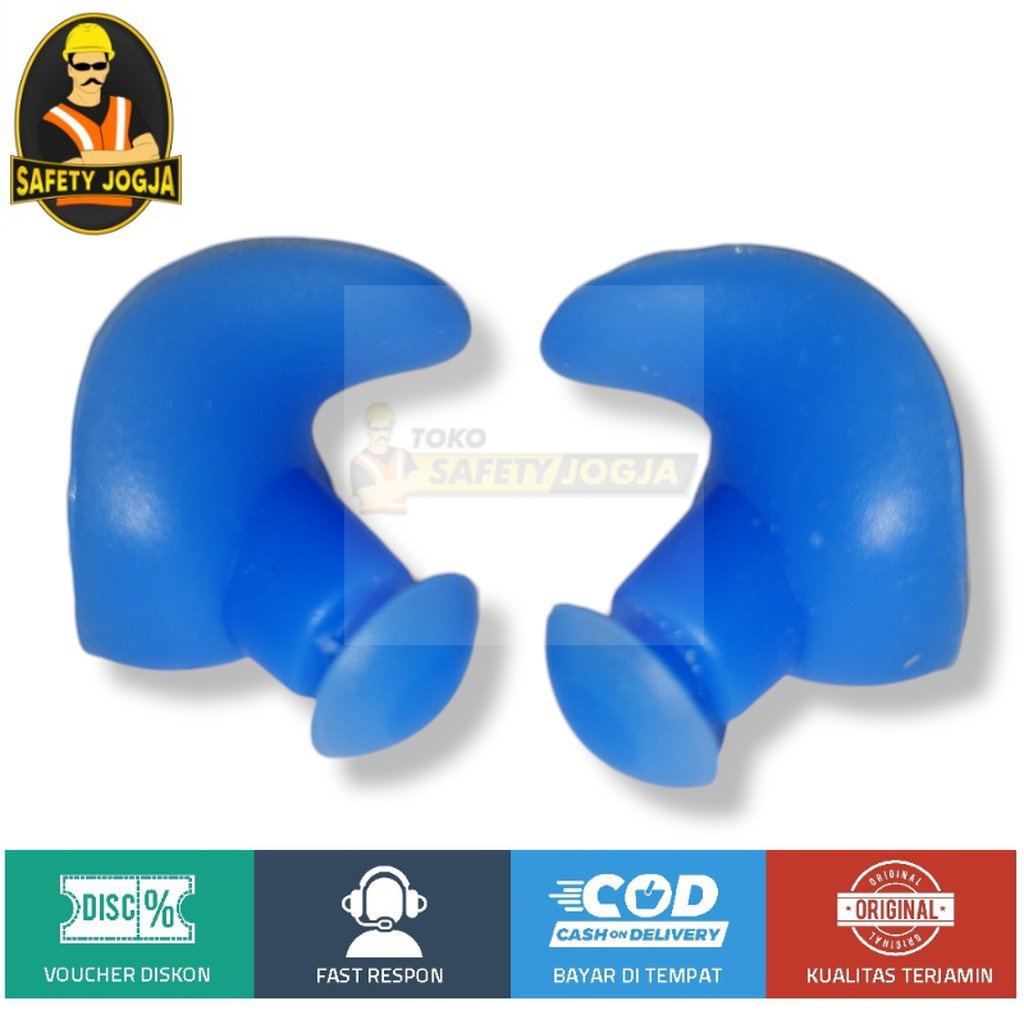 Penutup Telinga EarPlug Renang Anti Air - 00NT - ear plug Yellow and blue DONG ZHUR