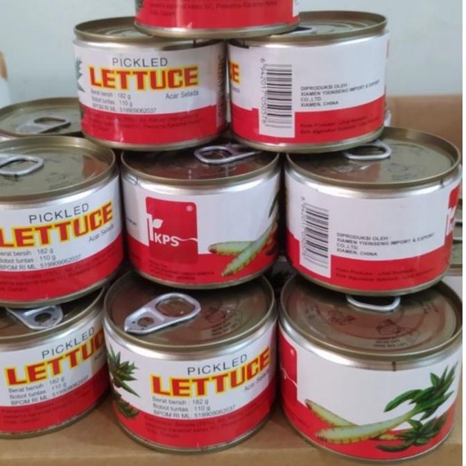 

6.6 SALE Pickled Lettuce Acar Selada Kaleng IKPS 182 Gram