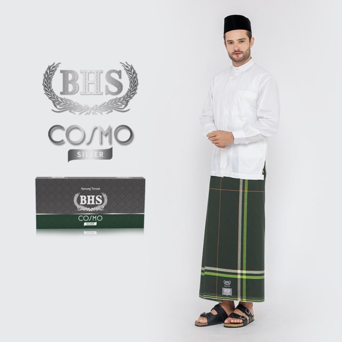 Sarung BHS Cosmo Silver Monochrome Hijau Olive
