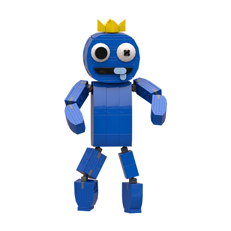 Moc Horror Game Untuk Teman Pelangi Little Green Man Blue Monster Building BLocks Set Meme Karakter Kartun Figure Bricks Mainan