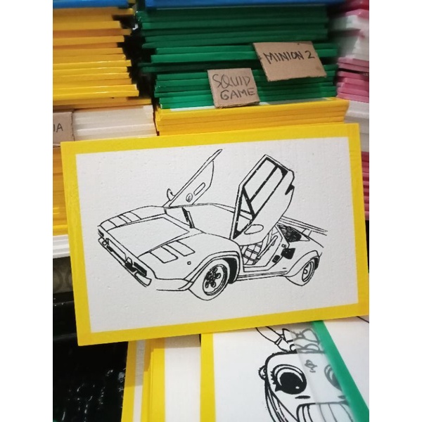 

lukis anak gambar mobil UK 33x50