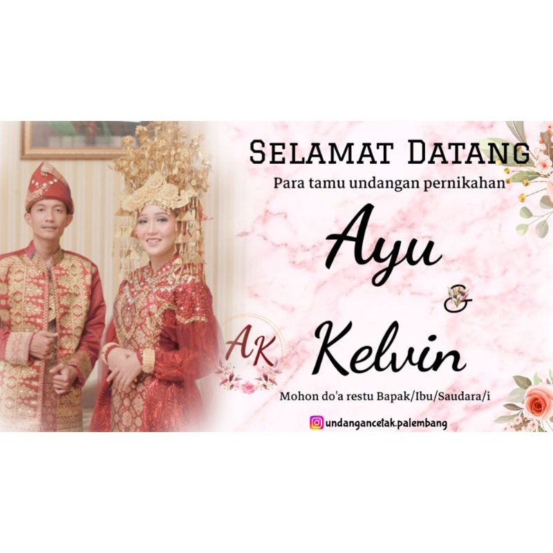 Banner Selamat datang nikahan wedding