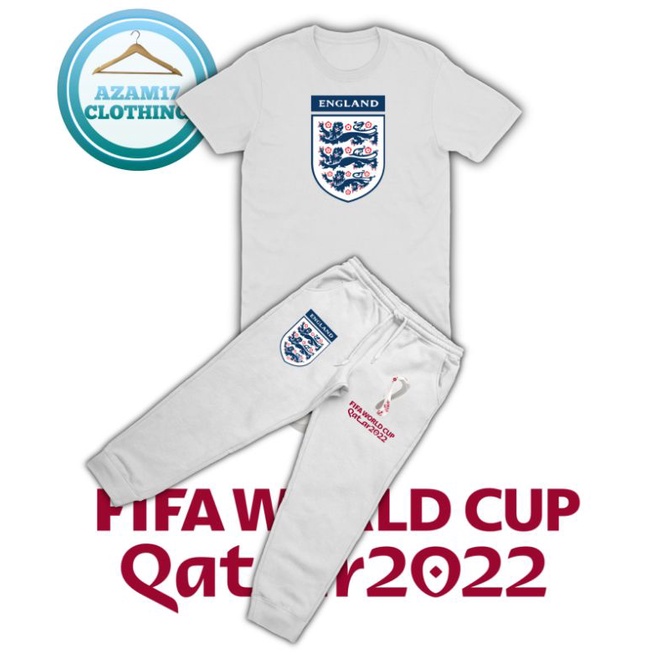 Satu Set Pakaian Anak Stelan Anak Kaos TShirt Jogger Anak Timnas England Inggris Edisi Piala Dunia Q