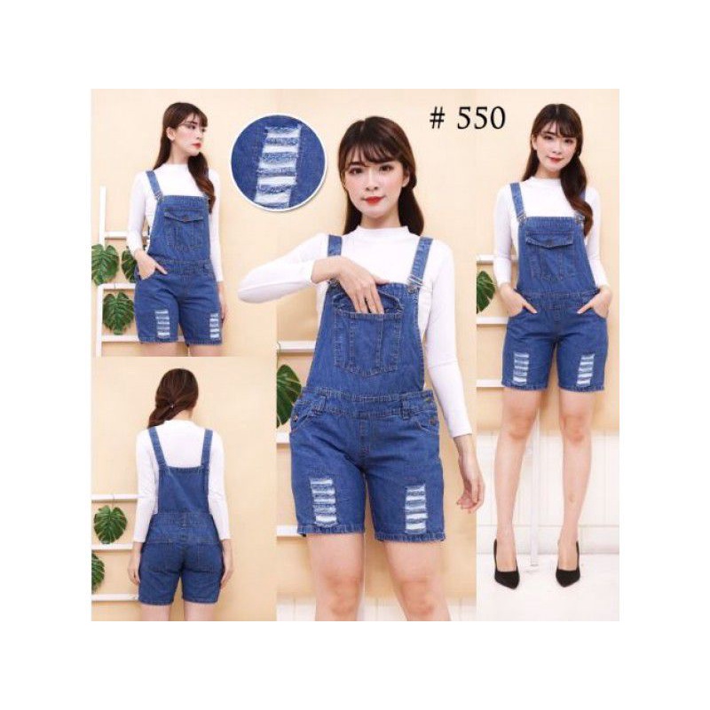 ORIGINAL BAJU OVERALL JUMPER JUMPSUIT CELANA KODOK MONYET ANJING PENDEK BAHAN JEANS DENIM TEBAL IMPO