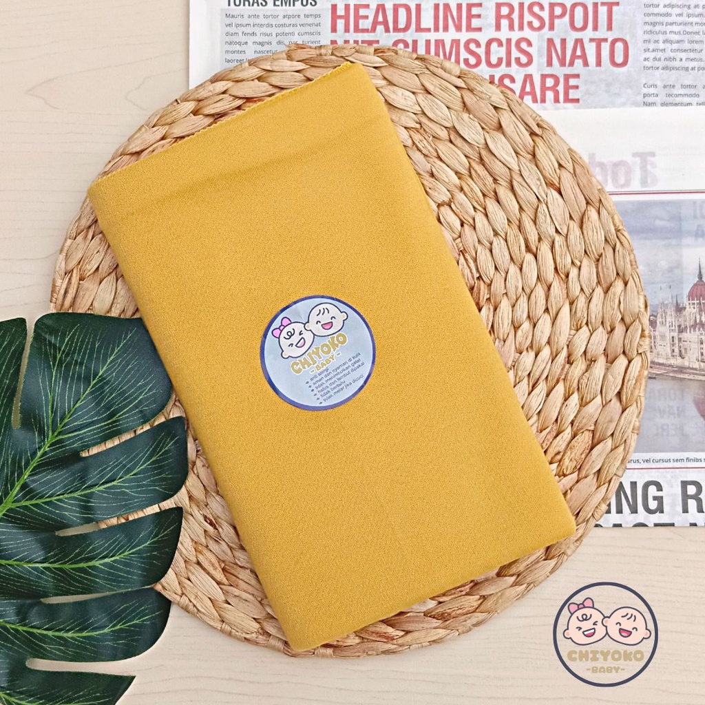 3 Pcs Bedong Bayi Baru Lahir Bahan Kaos 110 x 90 Serian MUSTARD Chiyoko Baby