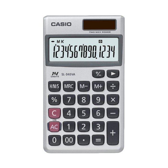 

PRODUK TERBATAS CASIO KALKULATOR SL 340 VA PORTABLE CALCULATOR 14 DIGIT