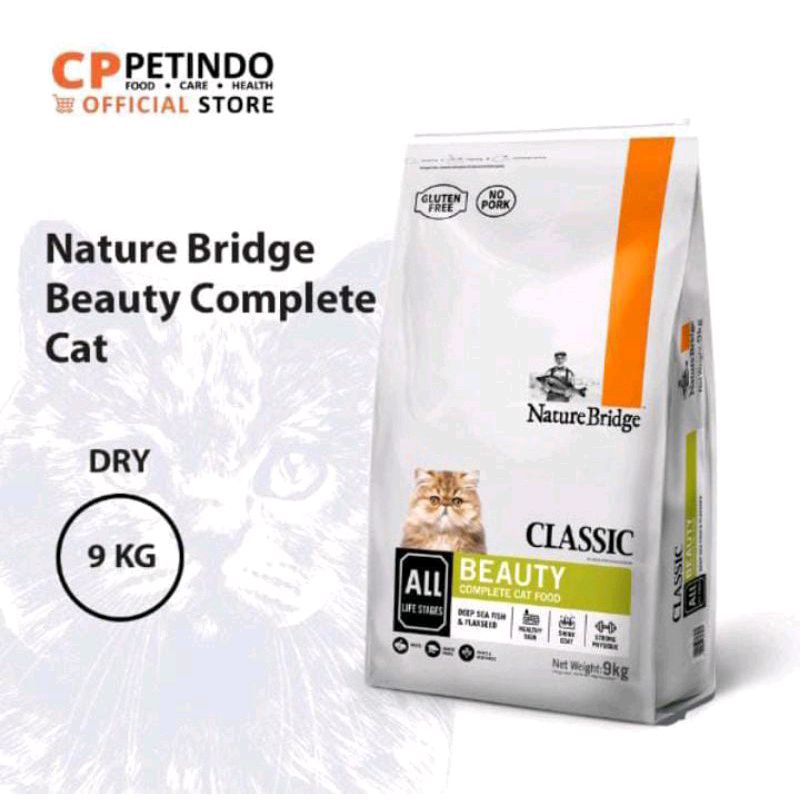 Nature Bridge Grain Free Beauty Catfood For All Life Stages 9kg (Ekspedisi) makanan kucing segala usia dryfood nature bridge