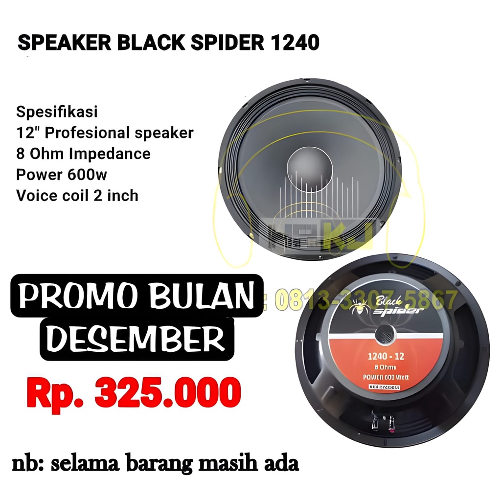 SPEAKER BLACK SPIDER 1240 12INCH spiker black spider 1240 - 12"