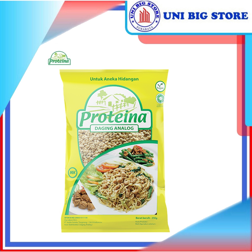 

Proteina Daging Cincang Analog MK 250 gr Kedelai Nabati Vegetarian