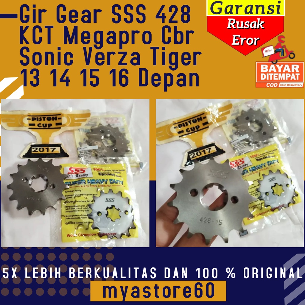 Gir Gear SSS 428 KCT Ger Megapro Gier Cbr Sonic Verza Tiger 13 14 15 16 Depan