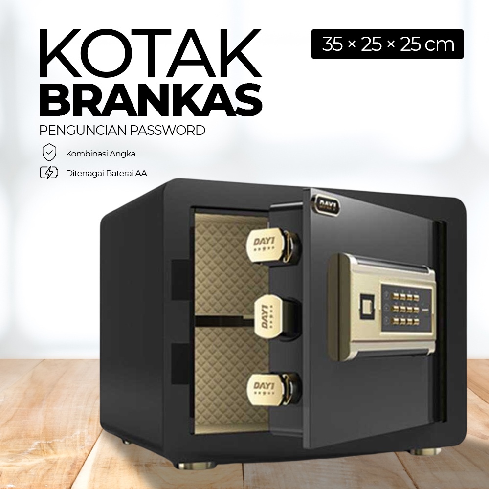 Kotak Brankas Hotel Safety Anti-theft Box Password - Y0010 - 7RTHEQBK Black
