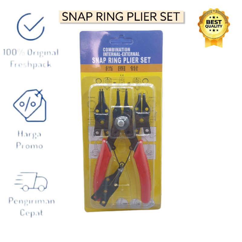 TANG SNAPRING SET SNAP RING PLIERS 4IN1 ALAT PASANG SNAP RING SET