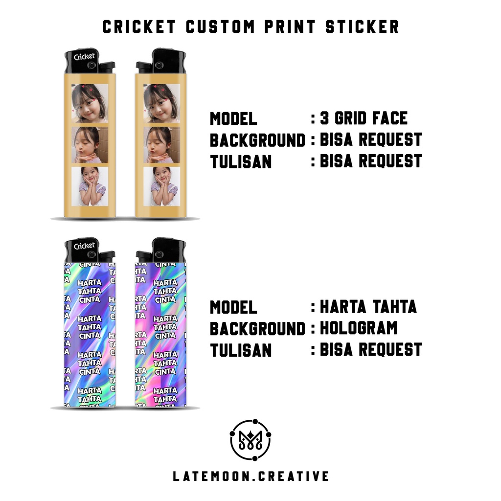 (BISA COD) KOREK CUSTOM / CRICKET CUSTOM MEDIA STICKER