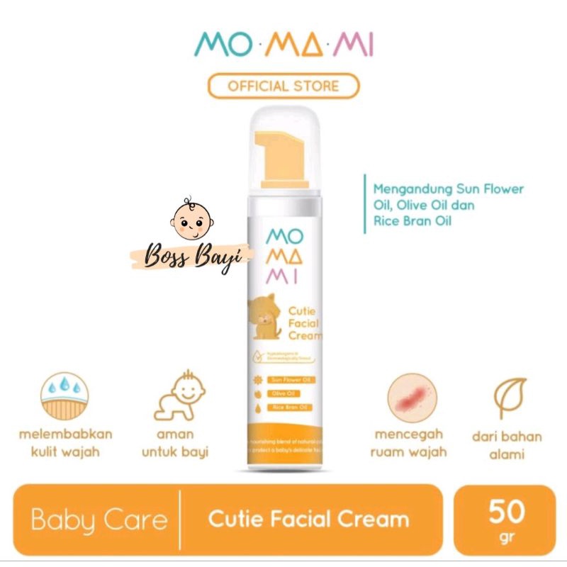 MOMAMI - Cutie Facial Cream 50gr / Krim untuk Wajah Bayi