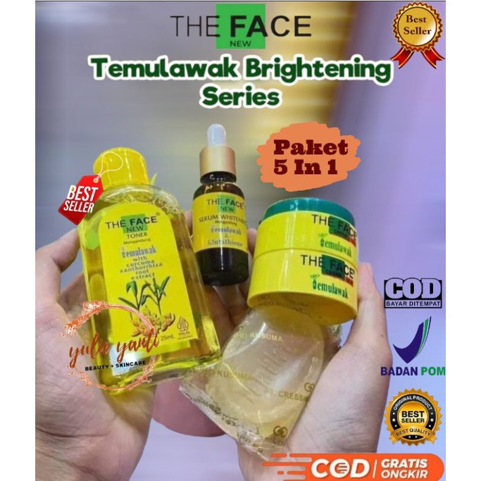 [PROMO COD] 1 Paket Lengkap  New Cream The Face Temulawak Bpom Murah Asli Original Skincare Kecantik