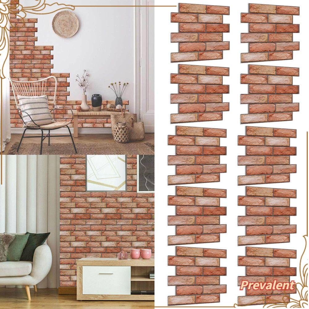 Preva 10PCS Wall Paper Waterproof Dekorasi Rumah Panel PVC Hias Paster