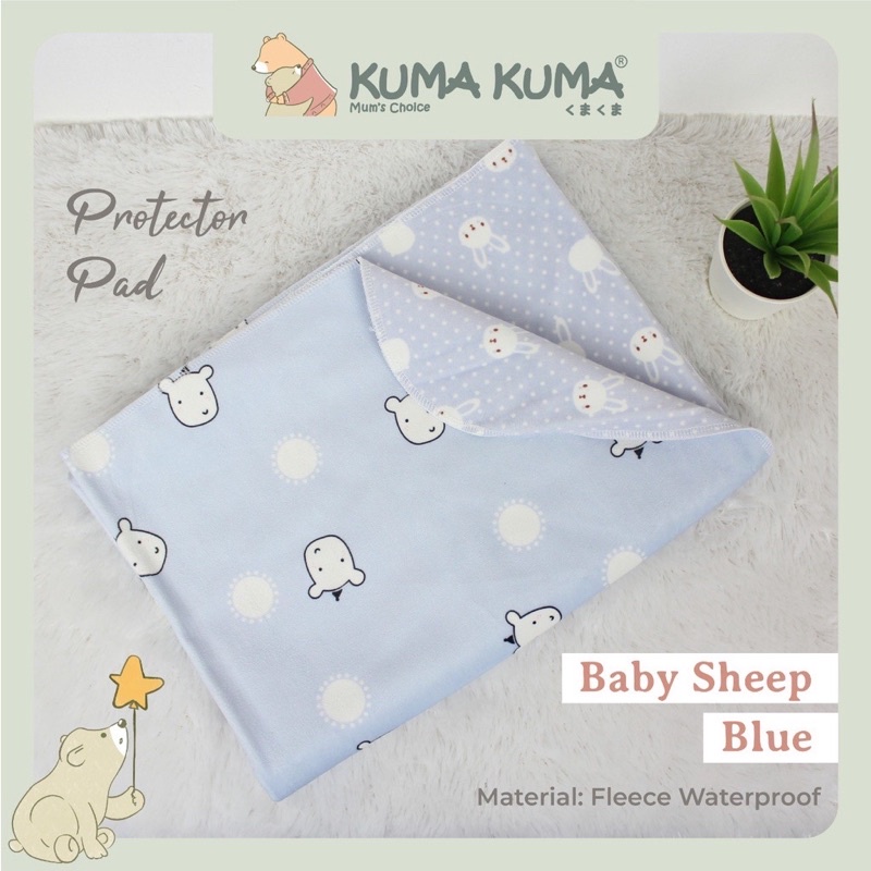 Kuma Kuma Protector Pad Perlak Ompol Bayi Alas Kasur Stroller Premium Sangat HALUS Anti Alergi Sensitif Skin