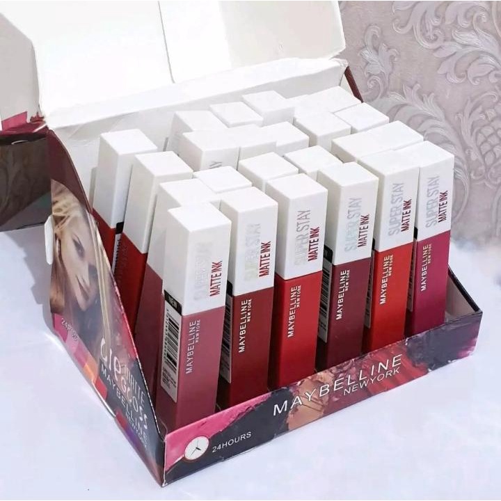 PROMO 1 LUSIN [ 12 PCS ] Lipstik - Lipcream Maybelline Matte ink Superstay Terlaris