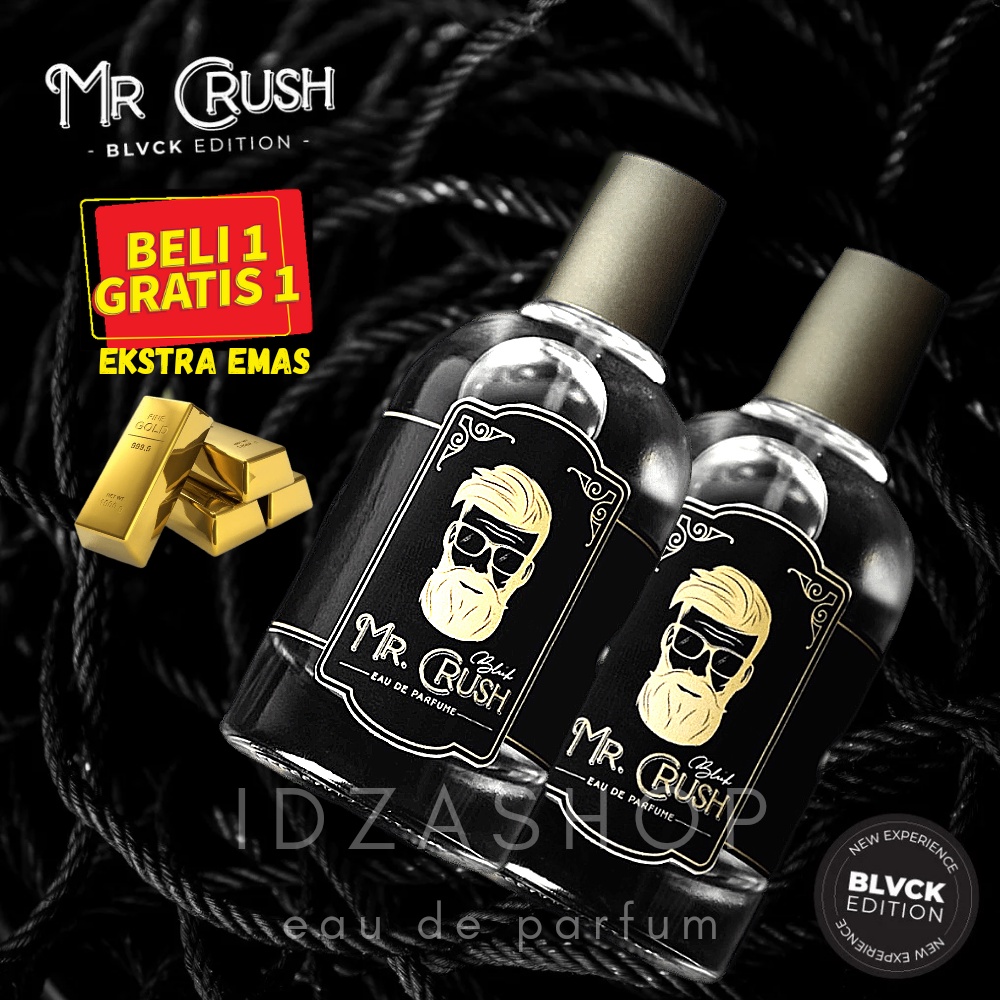 COD BELI 1 GRATIS 1 MR CRUSH BLACK EDITION  ekstra emas Parfum pria disukai wanita SCENTPLUS