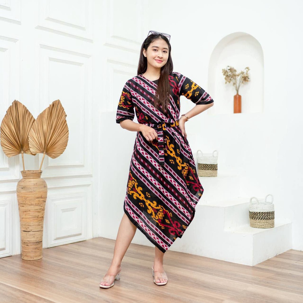 Baju Batik Wanita Modern M L XL XXL Atasan Batik Kerja Wanita Songket Dress Batik Tunik Seragam Batik Modern