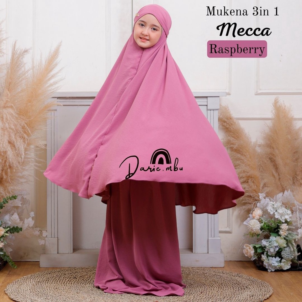 Mukena Anak 3in1 Crinkel Premium Mecca Series Traveling Mewah Jumbo