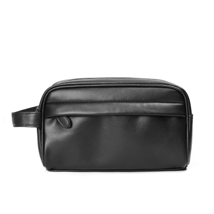 Pouch Kulit Tas Tangan Kulit Clutch Kulit Handbag Unisex MISTIC BLACK