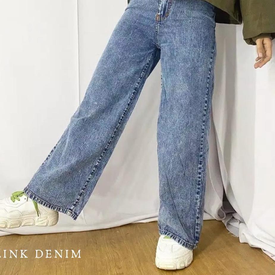 Promo BF Celana Bawahan Highwaist Wanita Kulot Jeans Warna Hitam Putih Snow Black Snow Light Mocca K