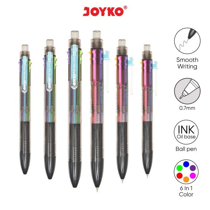 

Ball Pen / Pulpen / Pena Joyko BP-236 / Sito/ 0.7 mm/ 6 Warna/ Colors