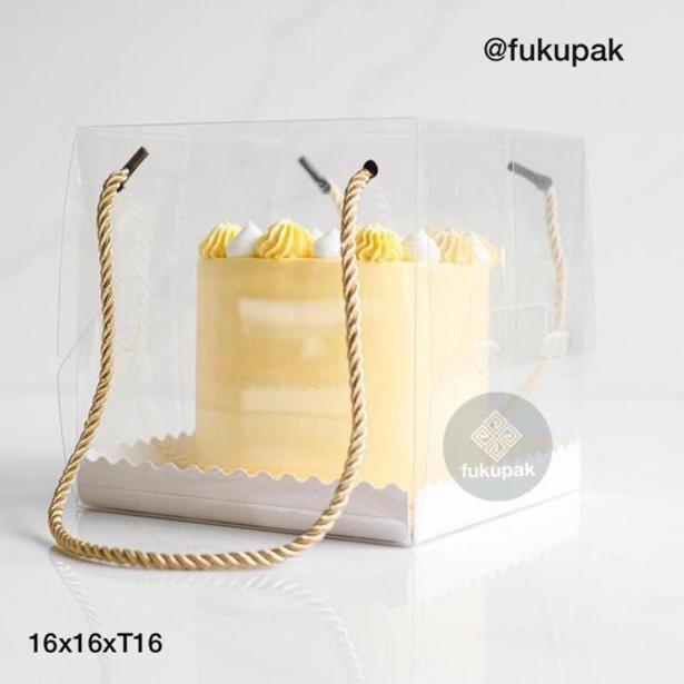 

(Product)(F32K)✓| Box Mika Tali 20pcs| Clear Transparent Cake Box| Kotak Hantaran Hamper Tumpeng Chiffon Pudding Lapis banyak diminati