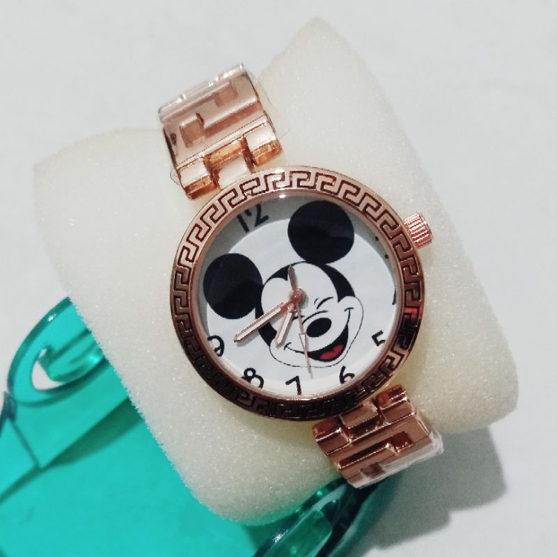 Jam Tangan Wanita Rantai Stainless Mickey Terbaru