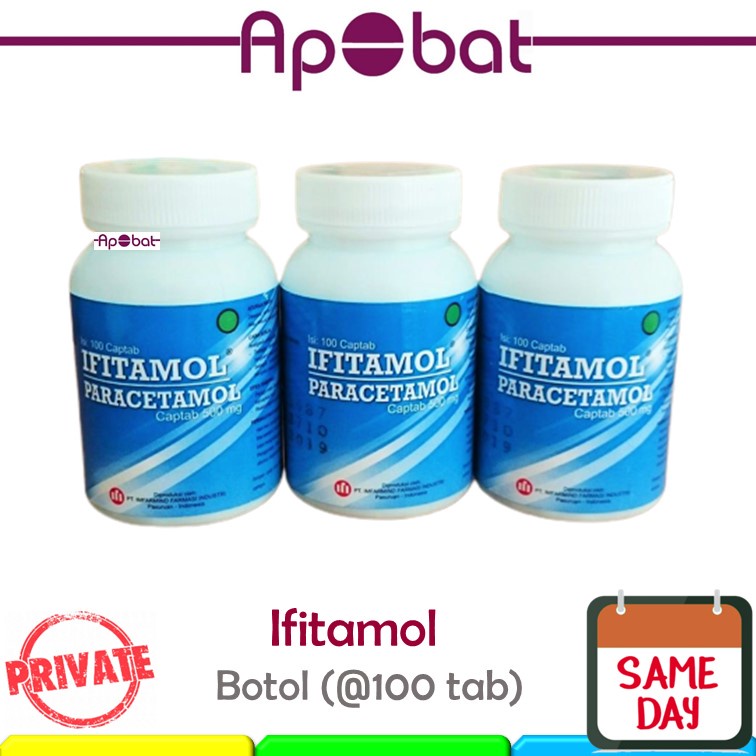 - ApObat - Ifitamol KALENG isi 100 Tablet Kaplet Ifi tamol Iffitamol Paracetamol Parasetamol Obat Pa