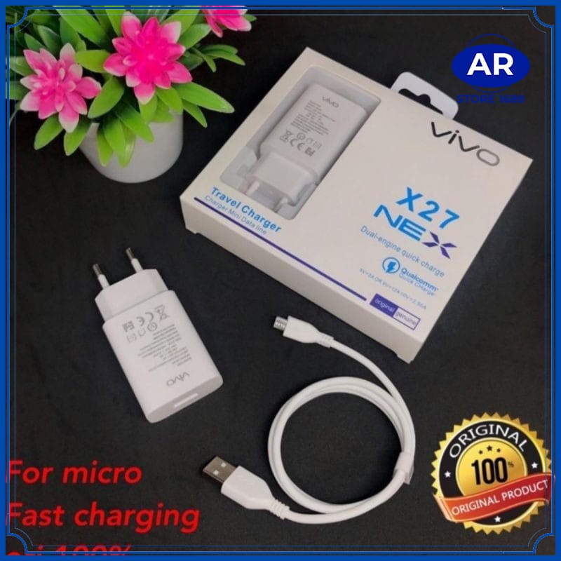 AR-TC ORI VIVO X27 SUPER FAST CHARGING | CASAN TRAVEL CHARGER V17 PRO 10V-2.25A V8/MICRO USB/TYPE C