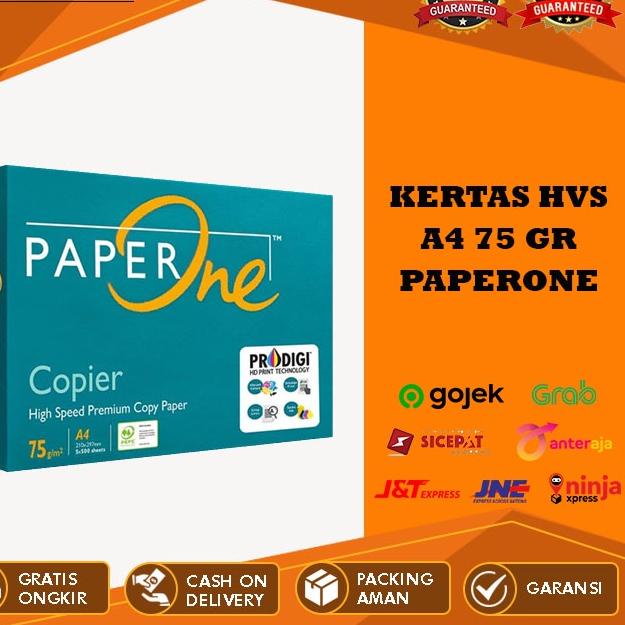

[W-9-T ♫♪] KERTAS HVS A4 PAPERONE PAPER ONE 75GR 70GR PRINT FOTOCOPY 1 RIM-kekinian