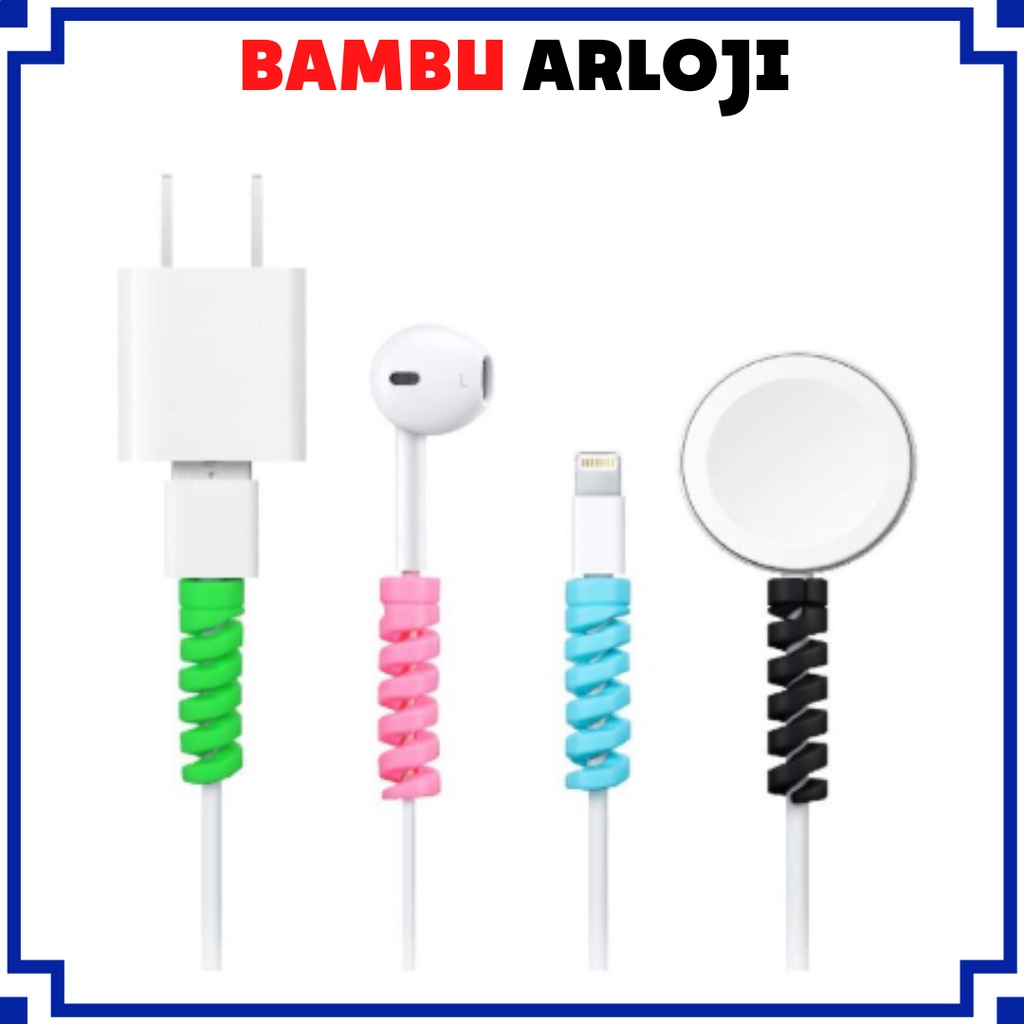 BAJ Cable Saver TWIST/ Cable Protector SPIRAL / Pelindung Ujung Kabel (Android &amp; Apple) MULTIFUNGSI - SS063