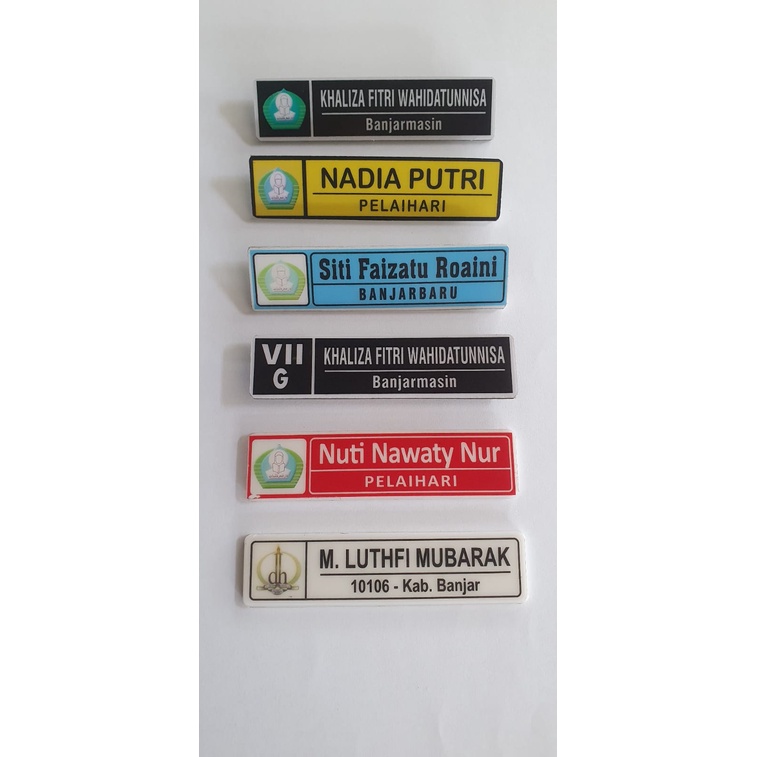 

Nama Dada Name Tag AKRILIK ACRILLIC TIPIS TANPA RESIN darul hijrah PROMO!!!