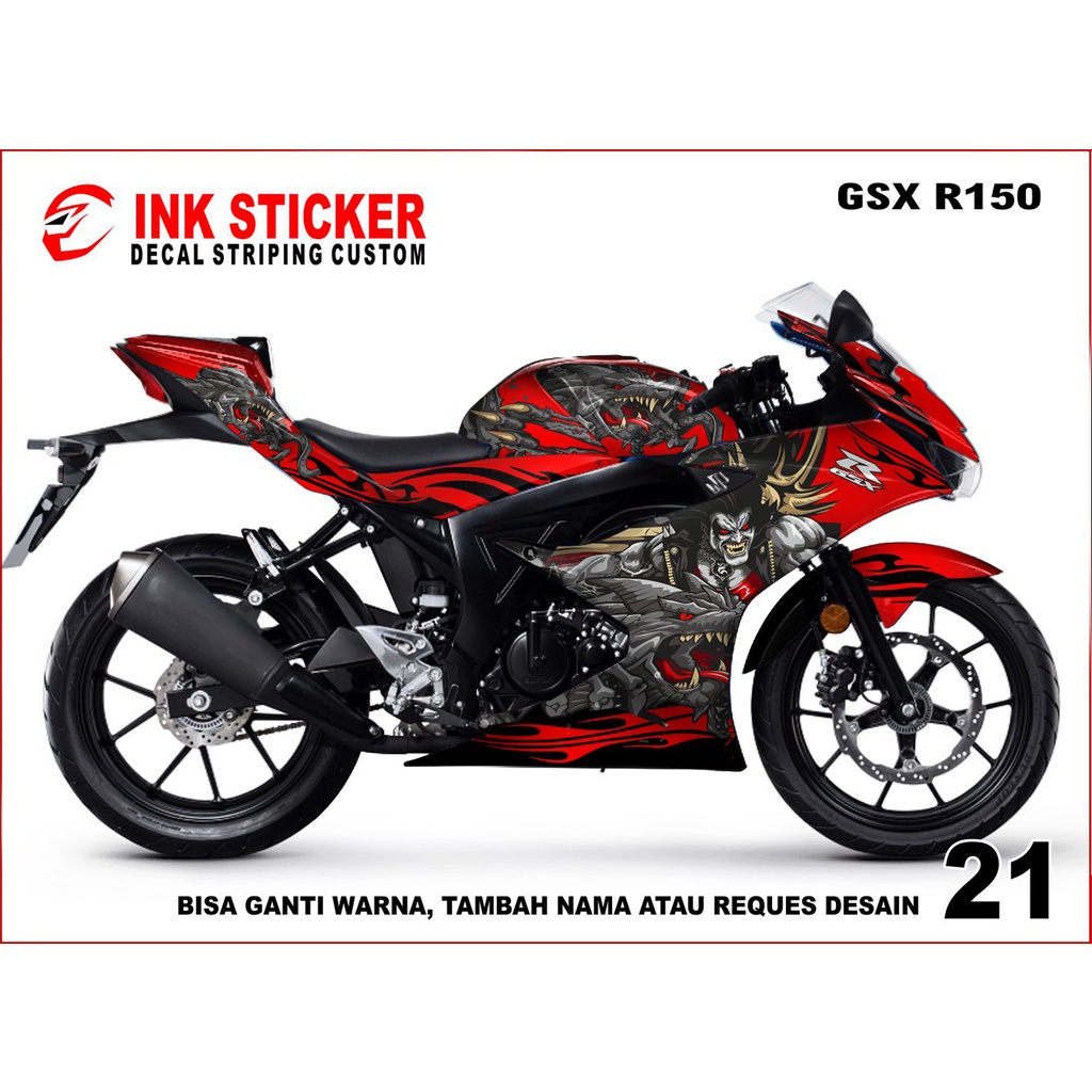 Sticker Decal GSX 150R 21 Fullbody, Decal Suzuki GSX 150