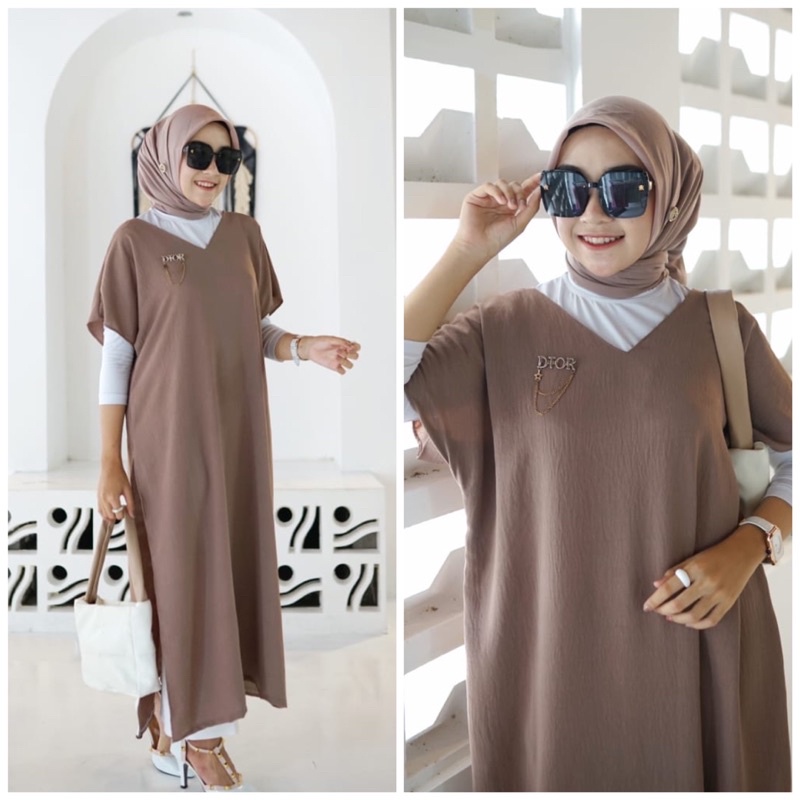 ERINA DRESS FREESIZE CRINCLE AIRFLOW VIRAL KEKINIAN