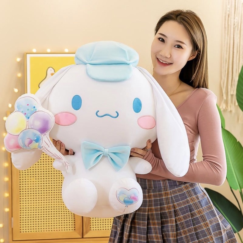 Boneka Karakter Cinnamoroll Balloon Ukuran 35cm dan 45cm Bahan Yelvo Lembut Lucu Bantal Boneka Hadiah Ultah Pacar