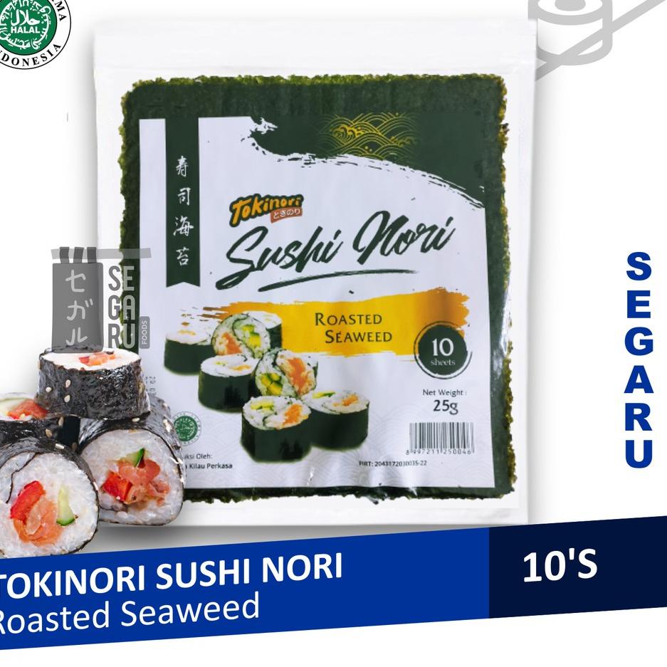 

[PRODUK FKVHJ] Tokinori Yaki Sushi | Nori Rumput Laut Halal 10 Sheet 7YC